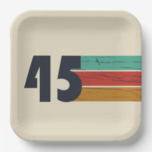 Assiettes En Carton Fête d'anniversaire de naissance en 1945