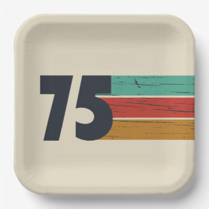 Assiettes En Carton Fête d'anniversaire de naissance en 1975