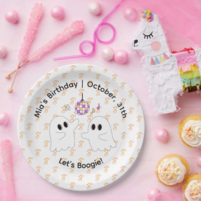 Assiettes En Carton Fête d'anniversaire d'Halloween | Conception Citro (Fête)