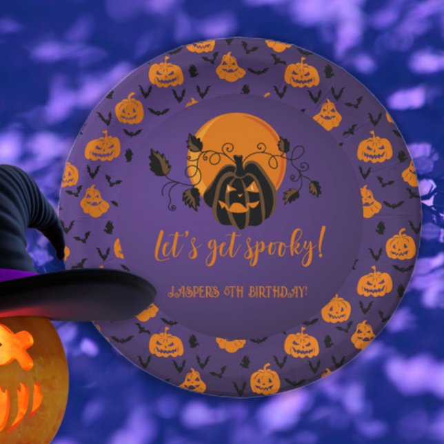 Assiettes En Carton Fête d'anniversaire d'Halloween Éffrayante (Créateur téléchargé)