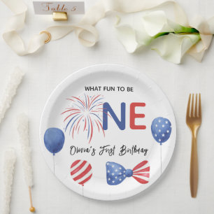 Assiettes En Carton Fête d'anniversaire du 14 juillet