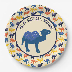 Assiettes En Carton Fête d'anniversaire du Cartoon Camel Personnalis