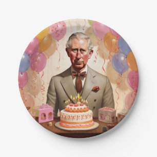 Assiettes En Carton Fête d'anniversaire du roi Charles III