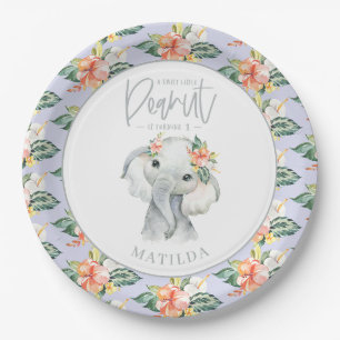 Assiettes En Carton Fête d'anniversaire d'un éléphant à l'aquarelle