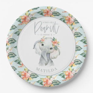 Assiettes En Carton Fête d'anniversaire d'un éléphant à l'aquarelle