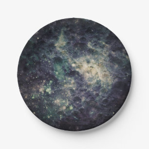 Assiettes En Carton Fête d'anniversaire Galaxie Spatiale Sombre