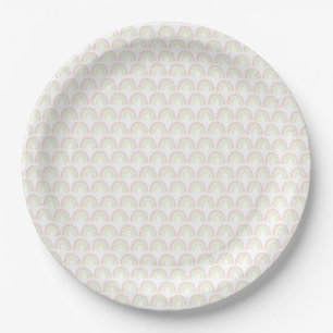 Assiettes En Carton Fête d'anniversaire Girl Pastel Rainbow