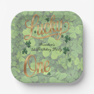 Assiettes En Carton Fête d'anniversaire Lucky One 1 an