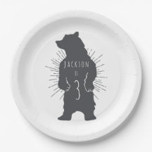 Fête d'anniversaire minimaliste de l'ours