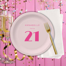 Fête d'anniversaire moderne 21e Vingt et une rose