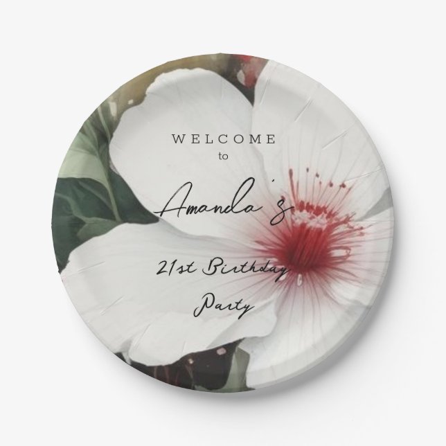 Assiettes En Carton Fête d'anniversaire moderne minimaliste mignonne (Devant)