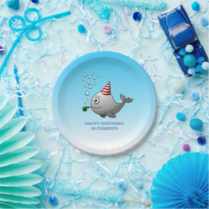 Assiettes En Carton Fête d'anniversaire piscine