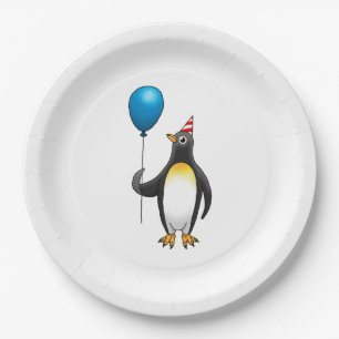 Assiettes En Carton Fête d'anniversaire Piscine aux Manchots