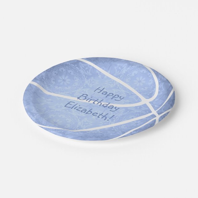 Assiettes En Carton fête d'anniversaire pour filles bleu clair mignonn (Angle)