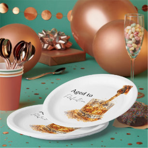 Assiettes En Carton Fête d'anniversaire pour hommes d'âge mûr