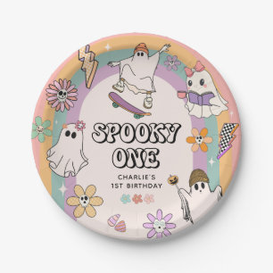 Assiettes En Carton Fête d'anniversaire rétro drôle Halloween 1ère ann