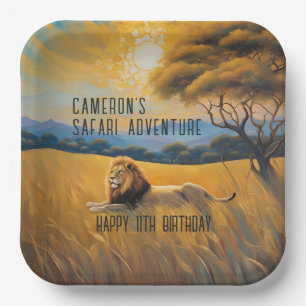 Assiettes En Carton Fête d'anniversaire Safari