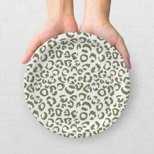 Assiettes En Carton Fête d'anniversaire safari léopard pour enfants