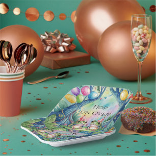 Assiettes En Carton Fête d'anniversaire saute sur moi