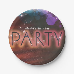 Assiettes En Carton Fête d'anniversaire Summer Lights Sparkle Dance Cl