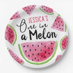 Assiettes En Carton Fête d'anniversaire Une sur un melon
