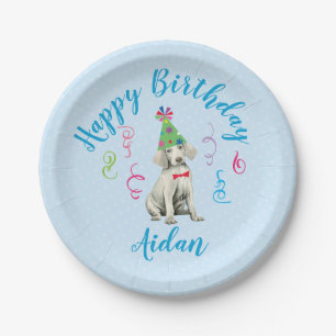 Assiettes En Carton Fête d'anniversaire Weimaranar Plaques de papier