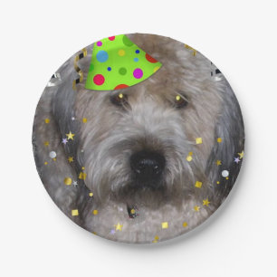 Assiettes En Carton Fête d'anniversaire Wheaten Terrier