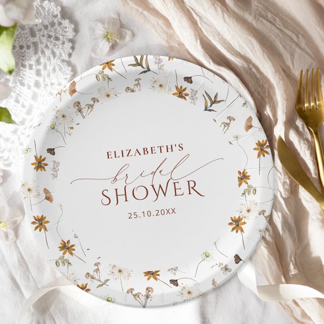 Assiettes En Carton Fête d'automne élégante pour la mariée (Créateur téléchargé)