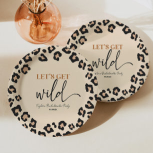 Assiettes En Carton Fête de célibataire sauvage de week-end de léopard