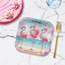 Fête de danse flamant rose et célébration d'annive