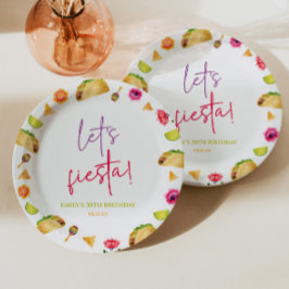 Assiettes En Carton Fête de Fiesta Taco, fête mexicaine d'anniversaire
