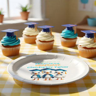 Assiettes En Carton Fête de fin d'études de trois bébés oies