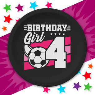 Assiettes En Carton Fête de Football 4 Ans Fille 4 Ans