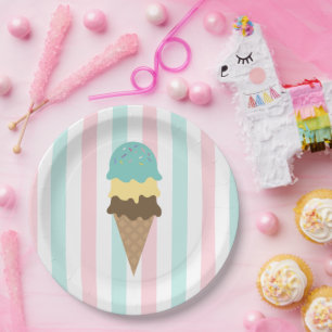 Assiettes En Carton Fête de glace Sweet Scoops
