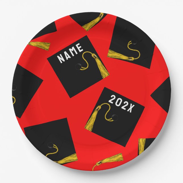 Assiettes En Carton Fête de la graduation 2025 (Devant)