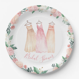 Assiettes En Carton Fête de la mariée florale de jardin de ressort