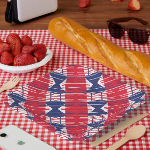 Assiettes En Carton Fête de l'Indépendance BQ couleurs patriotiques