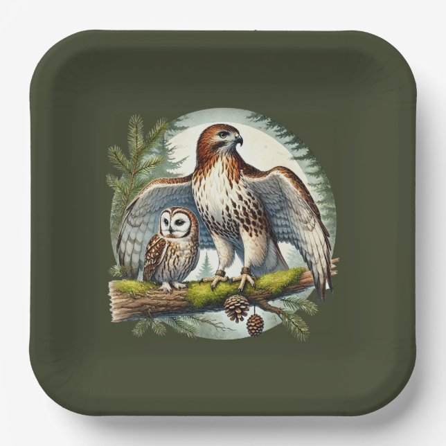 Assiettes En Carton fête de l'observation des oiseaux (Recto)