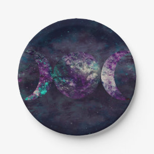 Assiettes En Carton Fête de l'univers de la Triple Déesse Lunaire