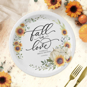 Assiettes En Carton Fête de mariage automnale Citrouille Soleil Tomber