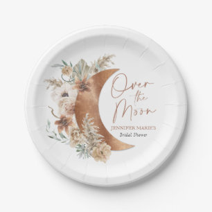 Assiettes En Carton Fête de Mariage Bohème Sous la Lune