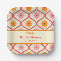 Fête de mariage rétro floral ogive milieu du siècl