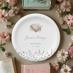 Assiettes En Carton Fête de Naissance Fleur des Champs Rétro Pastel po