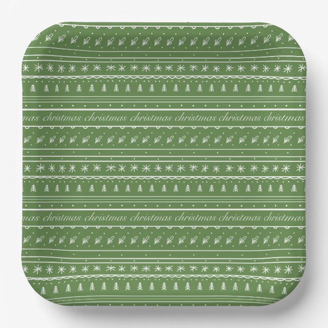 Assiettes En Carton Fête de Noël (Recto)