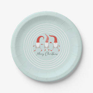 Assiettes En Carton Fête de Noël des femmes scandinaves