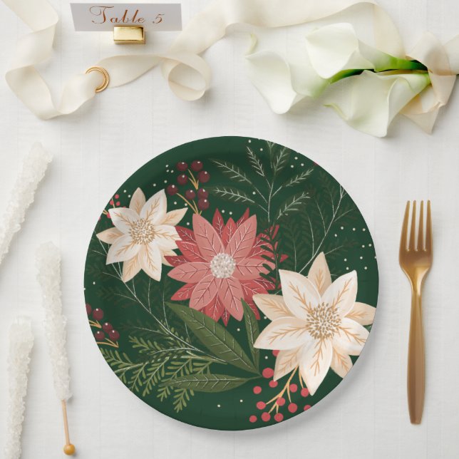 Assiettes En Carton fête de Noël d'hiver (Mariage)