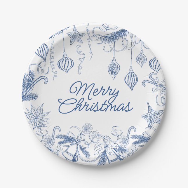 Assiettes En Carton Fête de Noël fantastique (Devant)