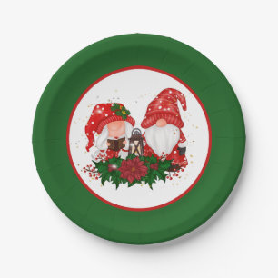 Assiettes En Carton fête de Noël Fête des gnomes