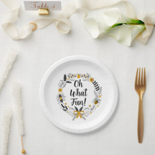 Assiettes En Carton Fête de Noël Oh Quelle Amusement Minimaliste Dessi