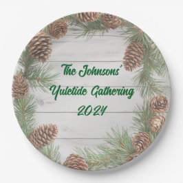 Assiettes En Carton Fête de Noël rustique